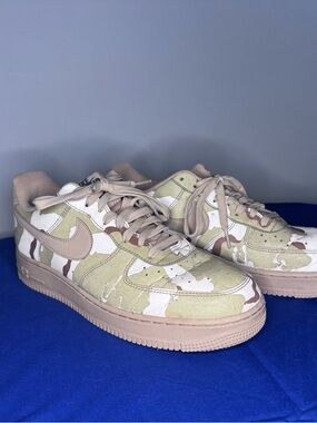 Nike Air Force 1 Low — Tan & Olive Camo